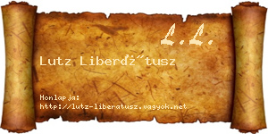 Lutz Liberátusz névjegykártya